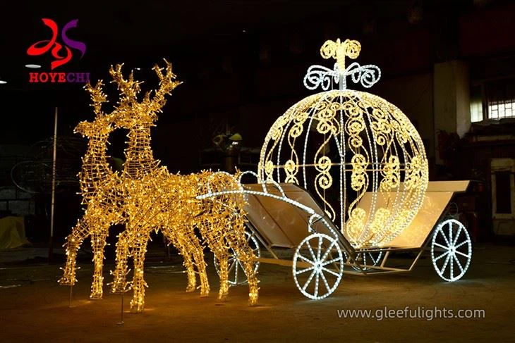 2024 Outdoor Christmas Decoration Waterproof LED Motif Light Christmas Deer